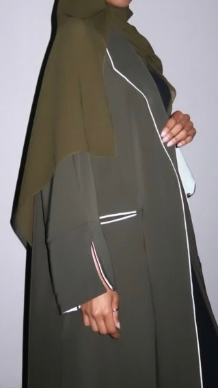 Olive Two Toned Abaya