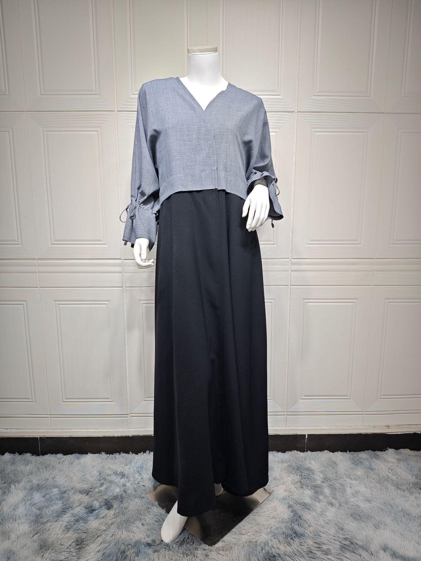 Noir Two-Tone Abaya