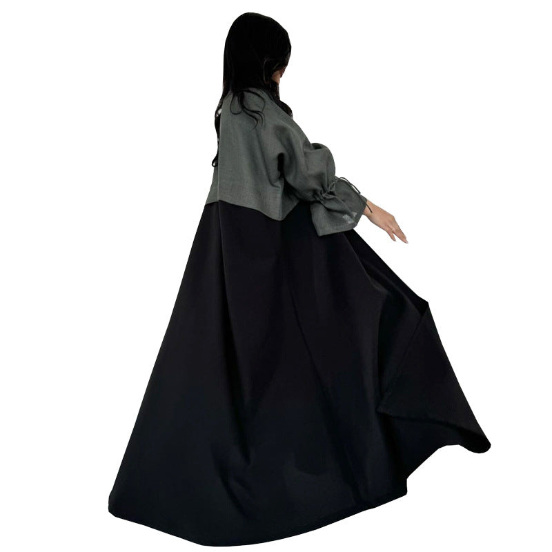 Noir Two-Tone Abaya