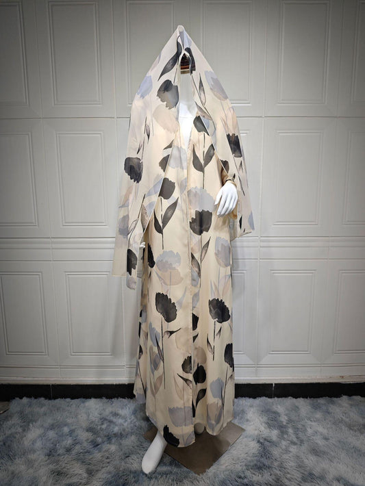Floral decadence abaya